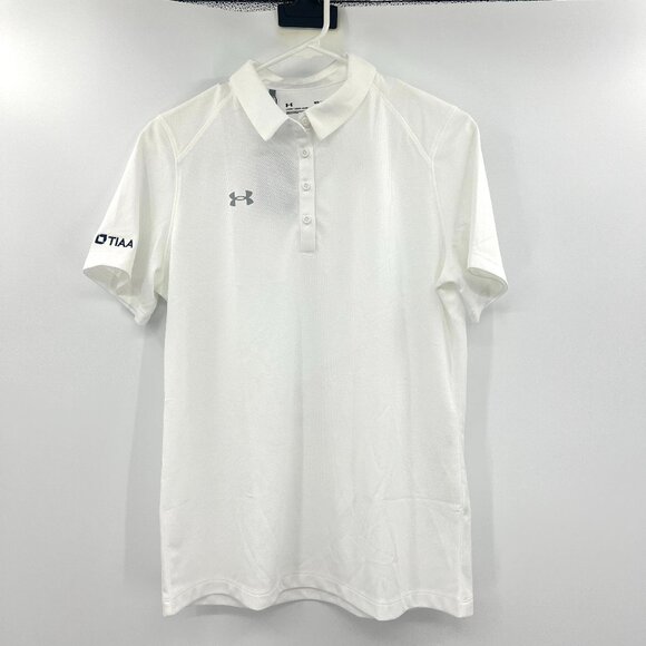 NWT Under Armour White Polo Short Sleeve Shirt Women's Medium - Picture 1 of 7